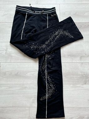 BCBG Black Sweatpants with Silver Stud Detailing
